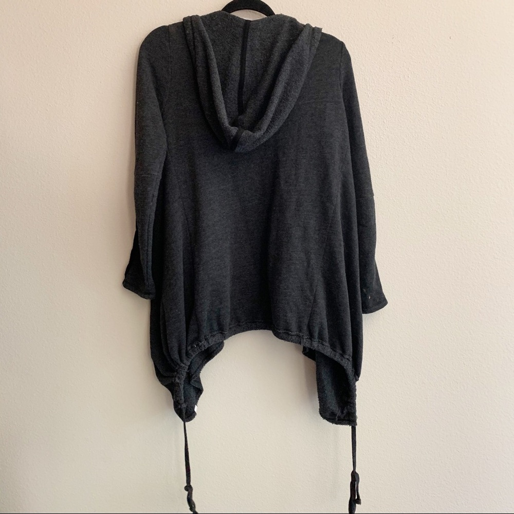 Sloane Rouge Gray Drape Cardigan - Picture 2 of 2
